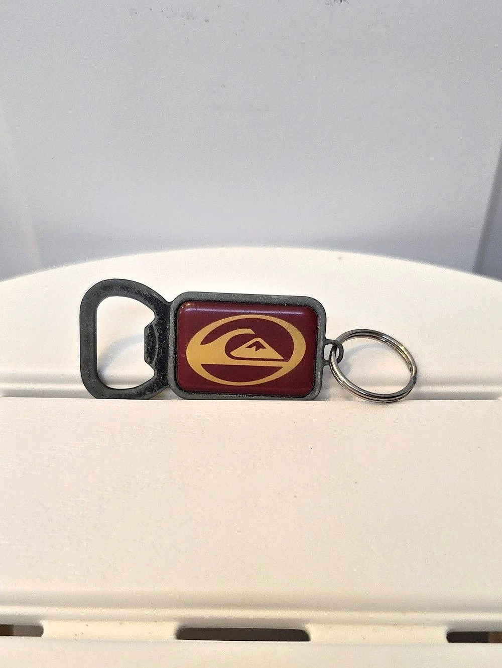 90's Quiksilver Logo Keychain Bottle Opener in Red